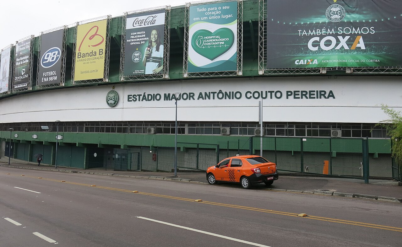 Imagem ilustrativa: Fachada do Estádio Couto Pereira, em Curitiba.